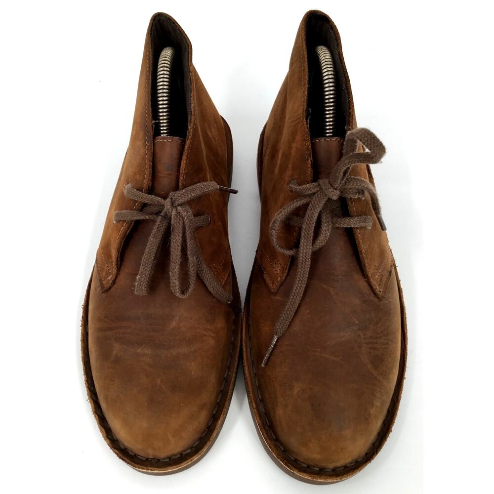 Clarks Originals Brown Leather Desert Chukka Boots Lace Up US 8 EU 39